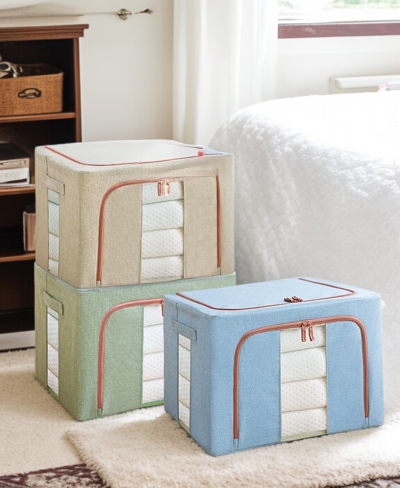 투명 단일창 디자인의 의류 수납함 사진