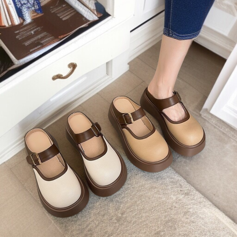 키 작은 복화 키높이 통굽 아웃도어 슬립온 버켄 뮬러 아웃도어 로퍼