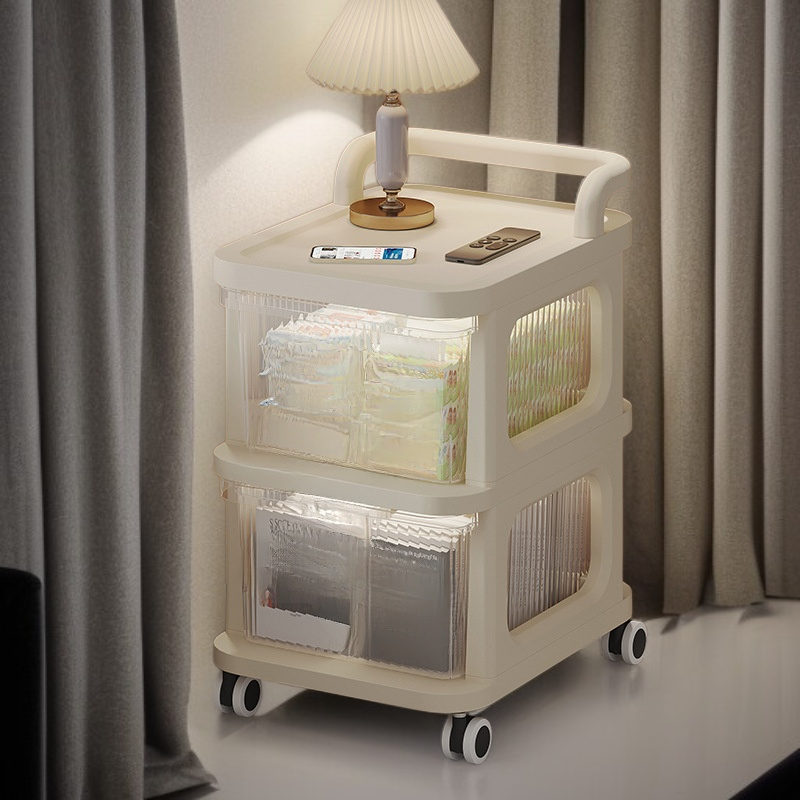 Estante de almacenamiento de cocina y baño de varias capas, carrito móvil