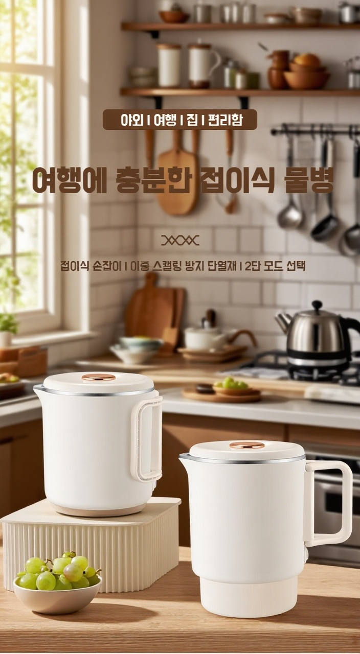 접이식 여행용 전기 주전자 디자인