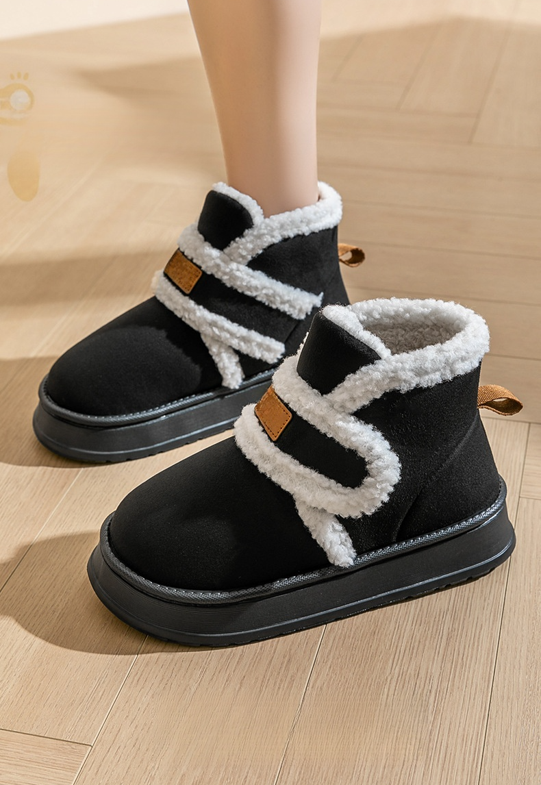 편안한 착용감의 두꺼운 플리스 부츠