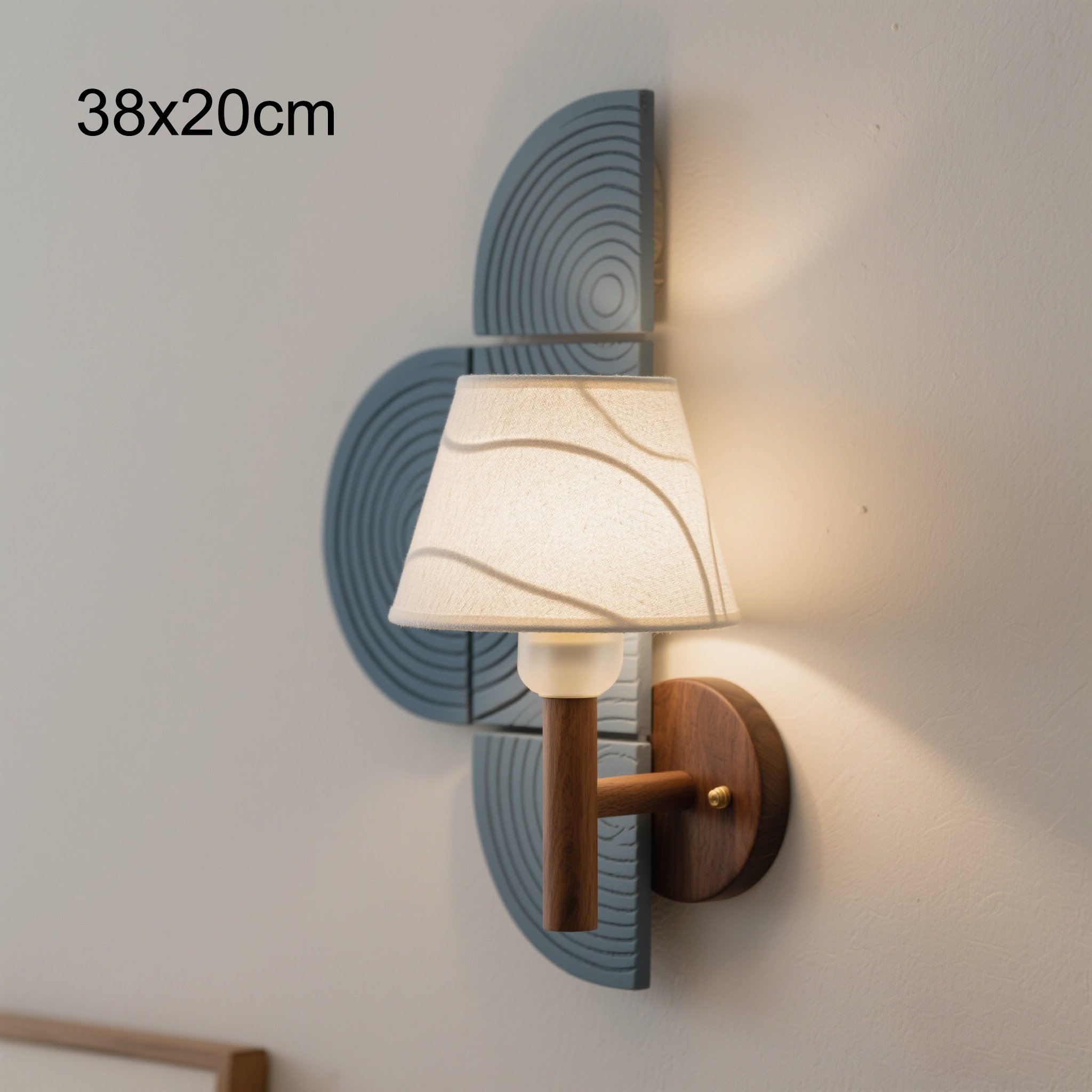 침대 머리맡에 조명된 미니멀 벽등