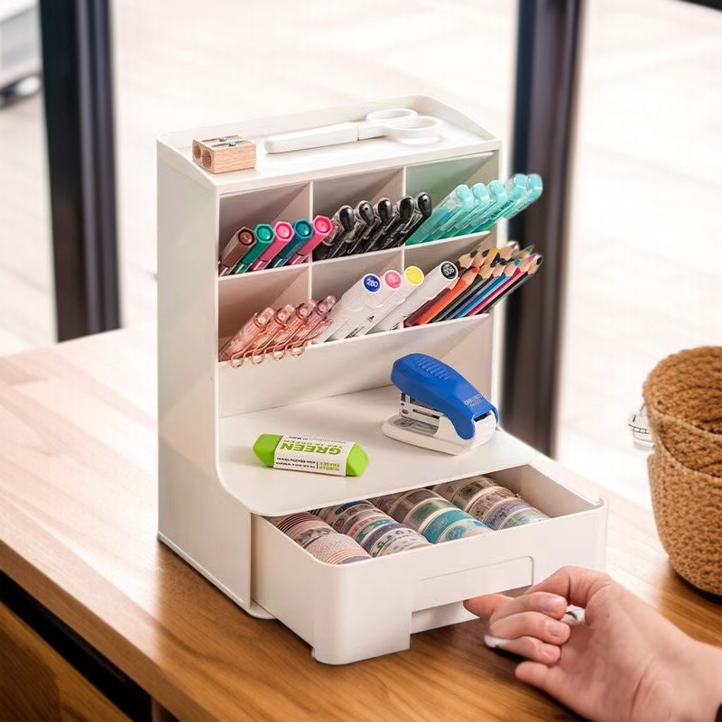 학생 탁상 문구 수납함 멀티 비스듬한 화장품 수납함 필통 케이스 멀티 비스듬한 립스틱 수납함