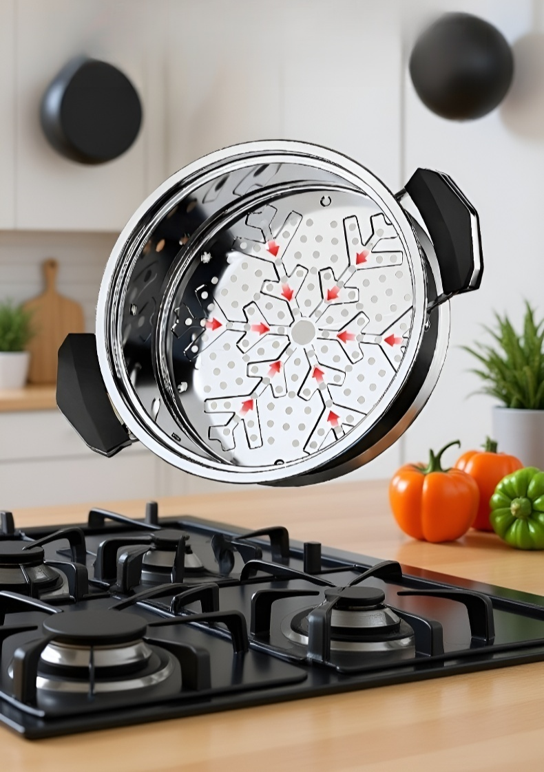 다양한 야채를 찜하는 316 스테인리스 찜기