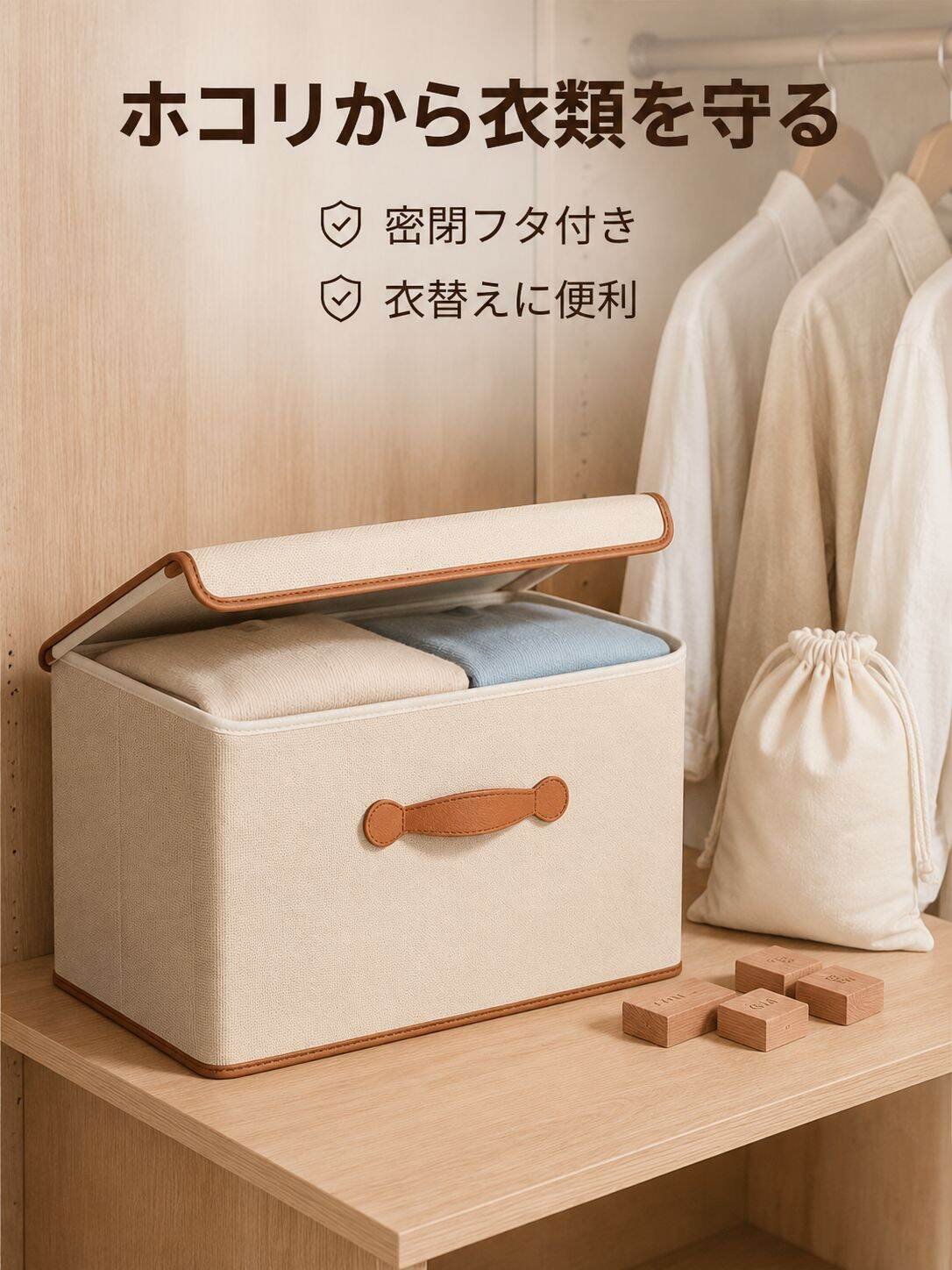 蓋付きの大容量収納ボックス
