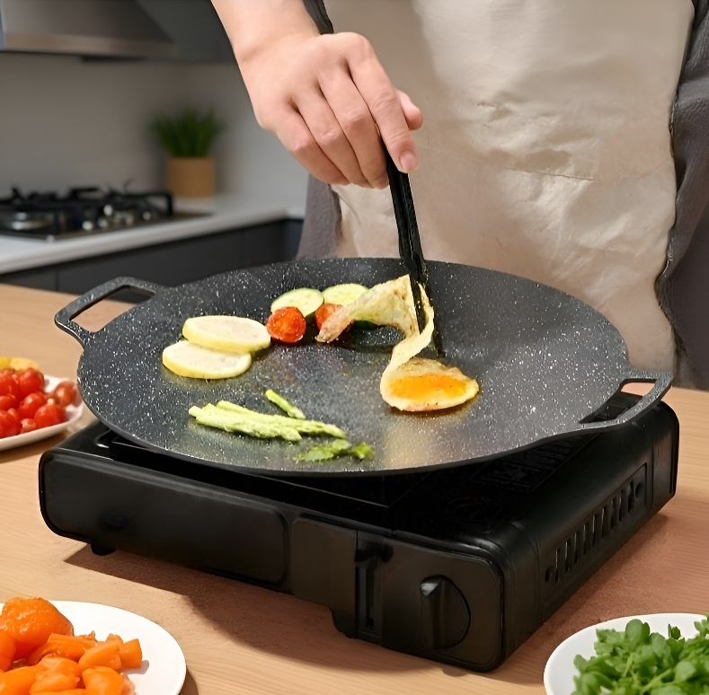 新鮮な野菜と一緒に楽しむ韓国バーベキュー