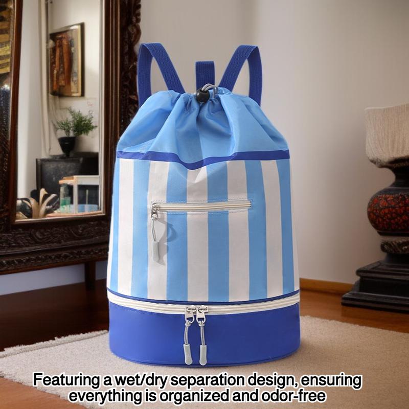 Dry and wet separation swimming bag