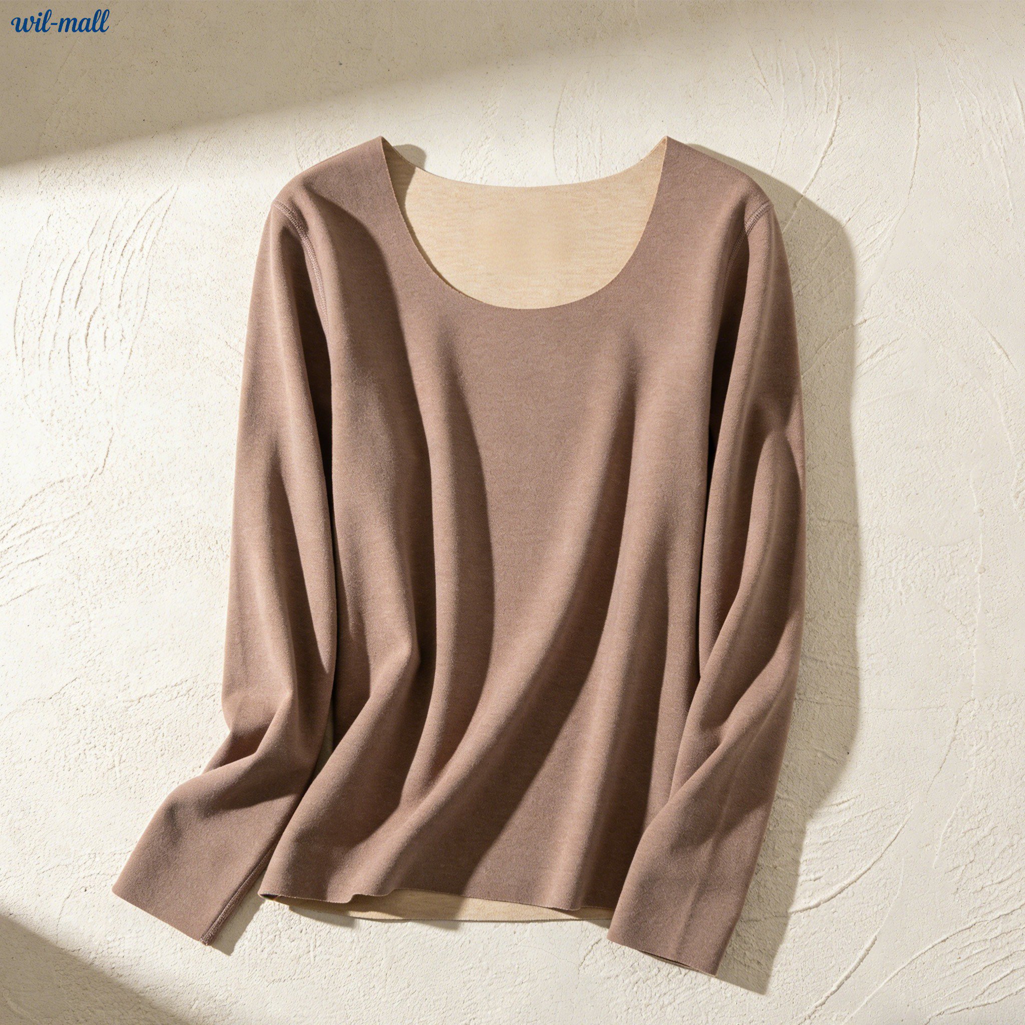 라운드넥 보온 상의