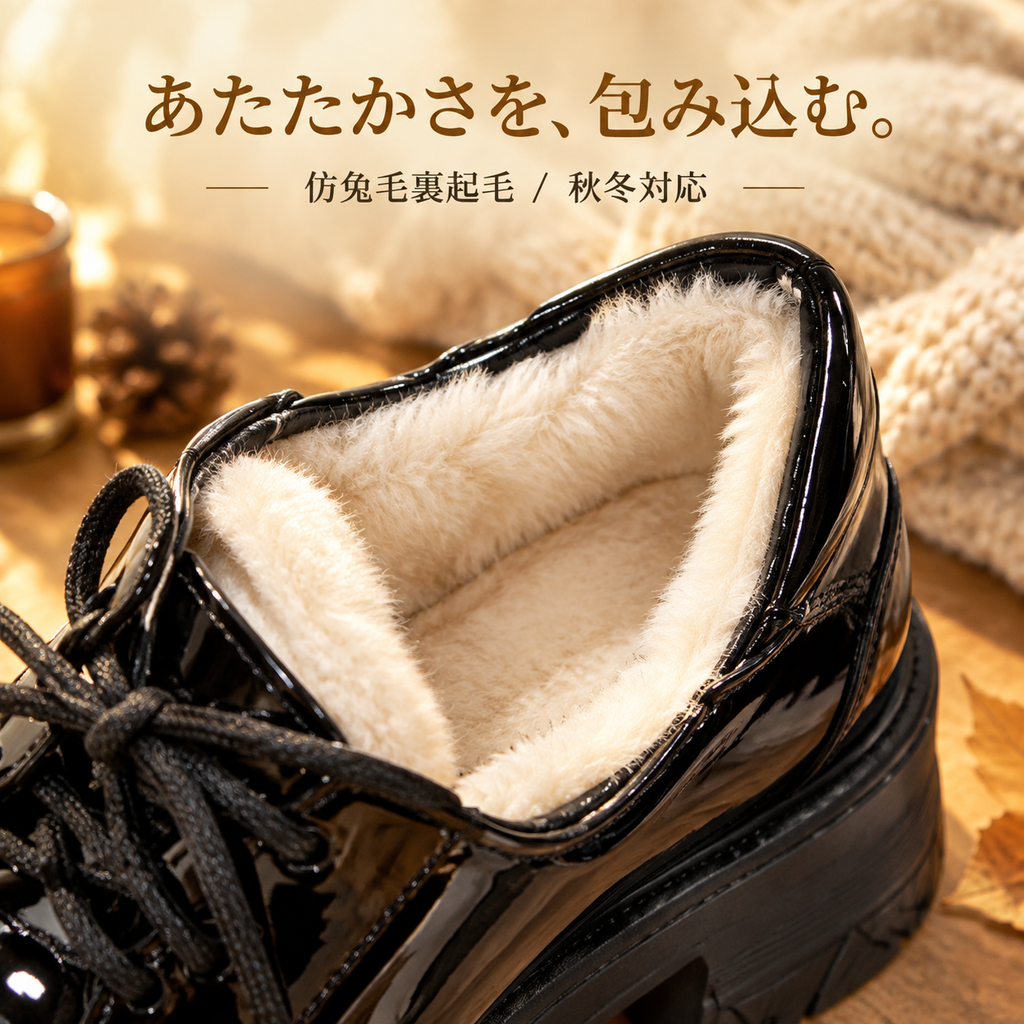 春秋新作 女性用厚底ソフトローファー