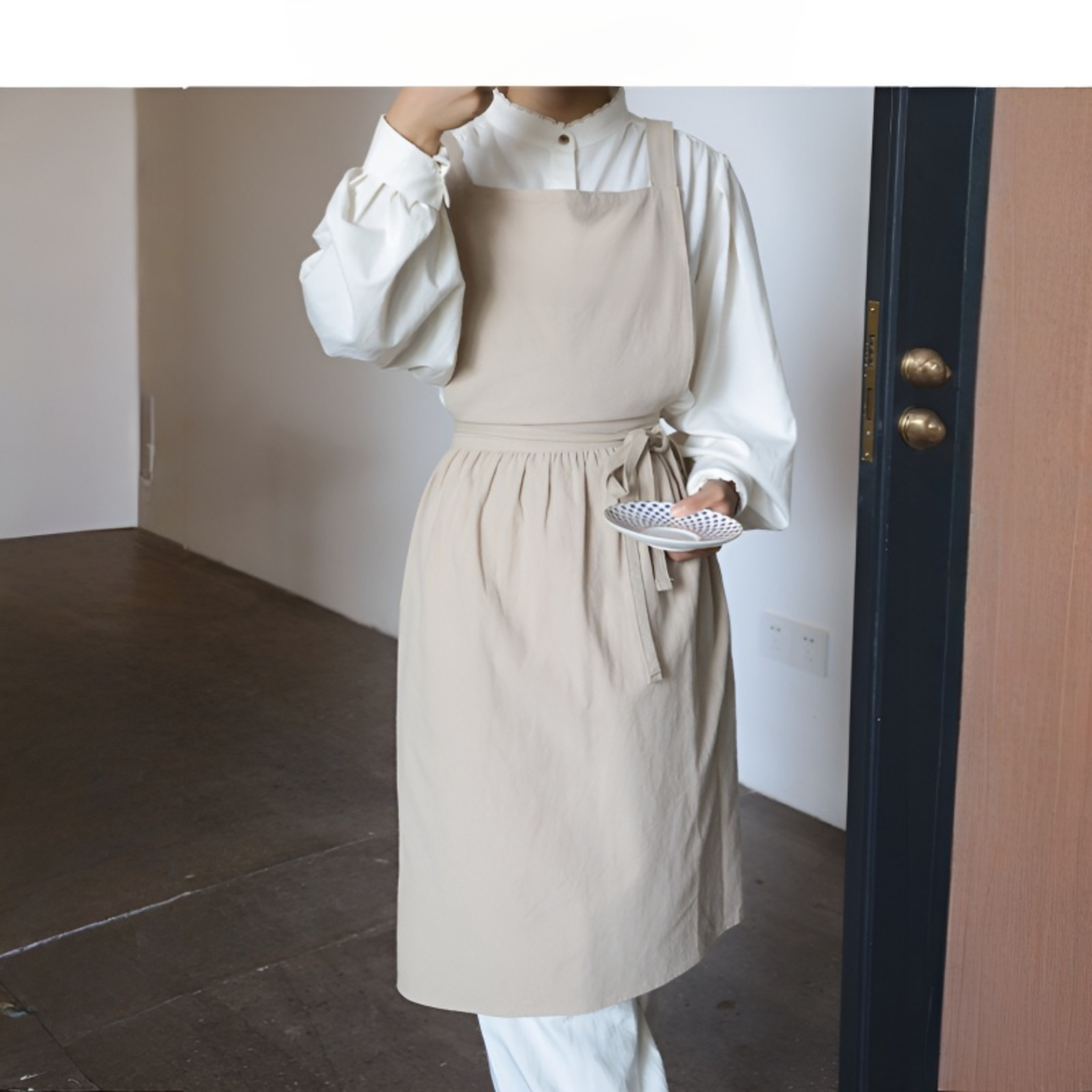 통기성이 뛰어난 주방용 면 에이프런