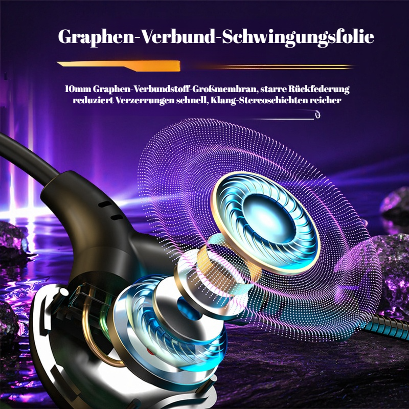 Gaming Kabelgebundenes Headset In-Ear mit Mikrofon und Bass-Ortung
