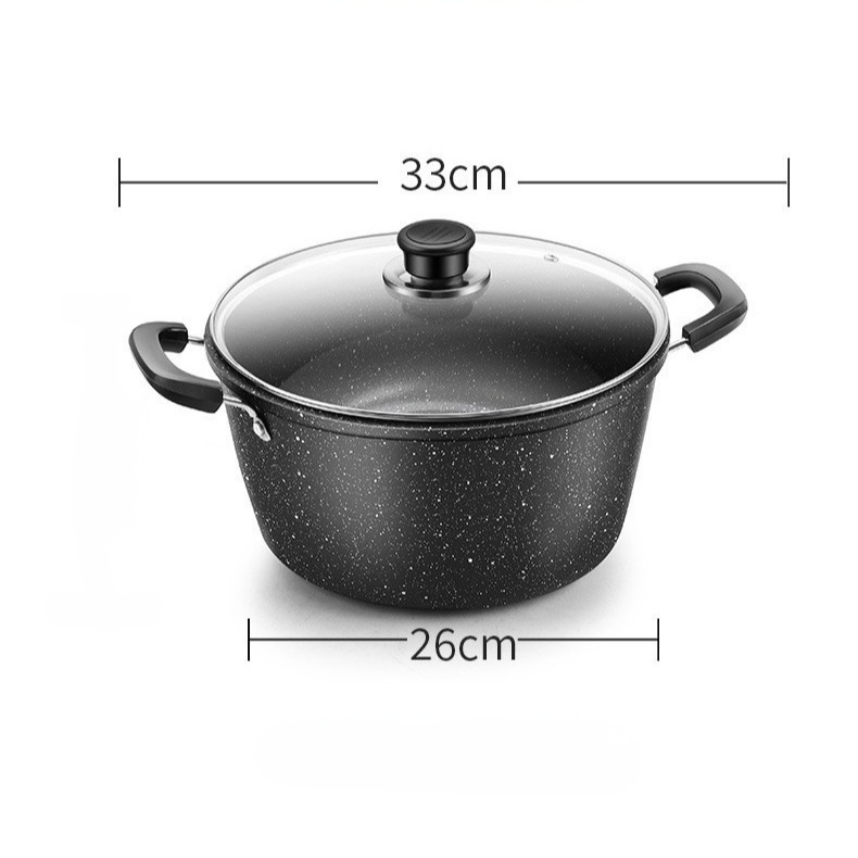 Wheat rice stone soup pot for household use, non stick pot