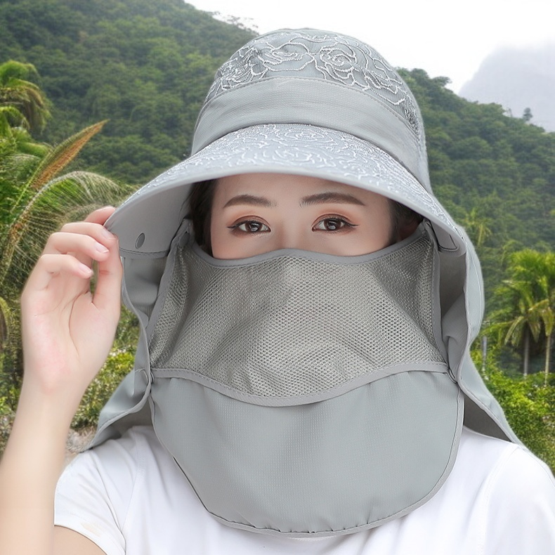 Gorro de verano para mujer, con protección UV, diseño casual y elegante, color negro