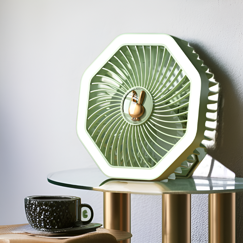 강력한 바람 휴대용 미니 선풍기, 다기능 야간조명, 여름 기숙사용