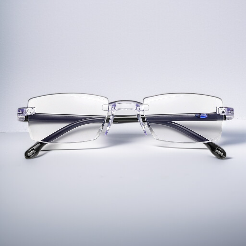Gafas de lectura ultraligeras sin marco y antiluz azul