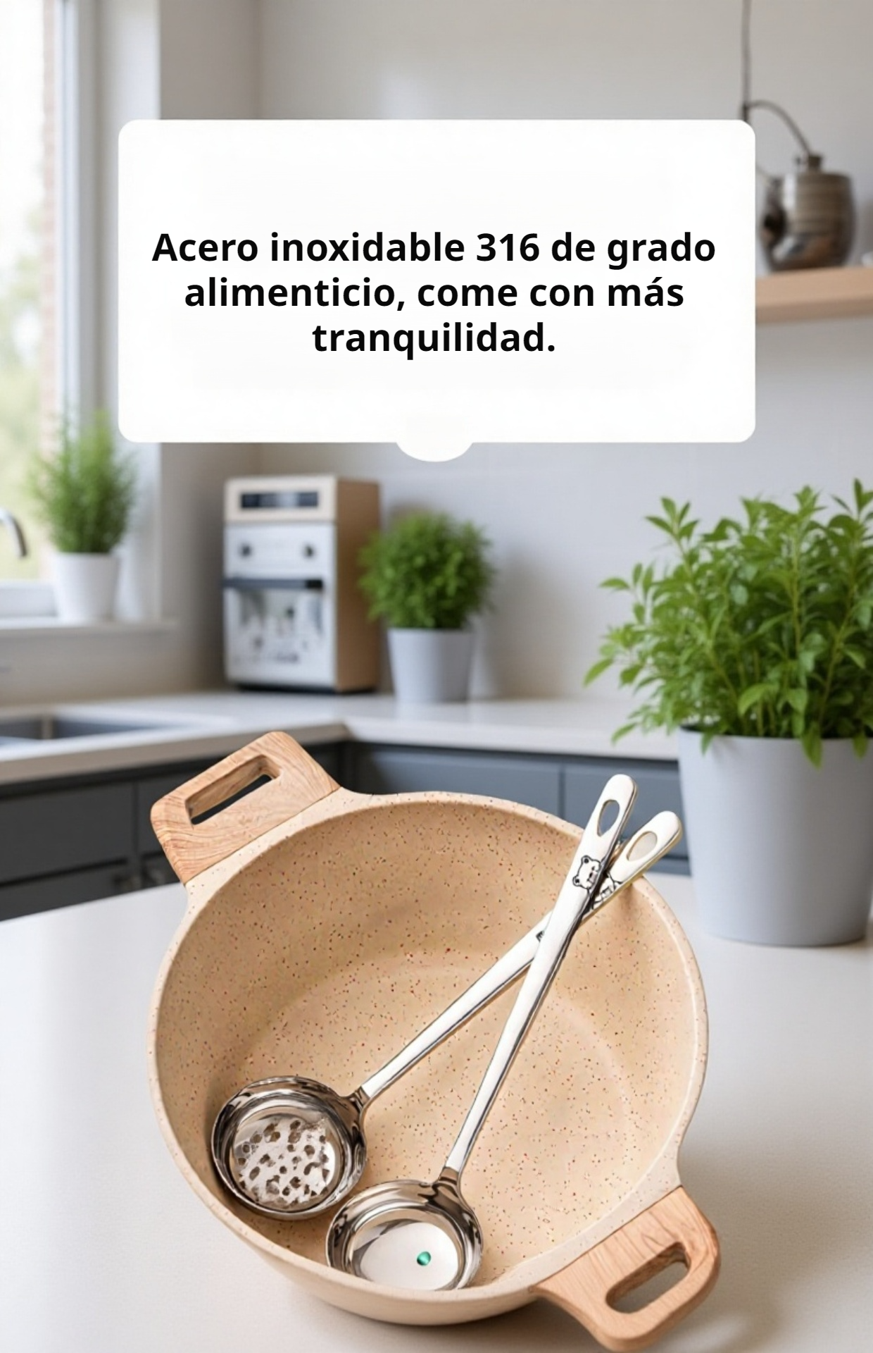 Cucharón profesional para cocinas modernas