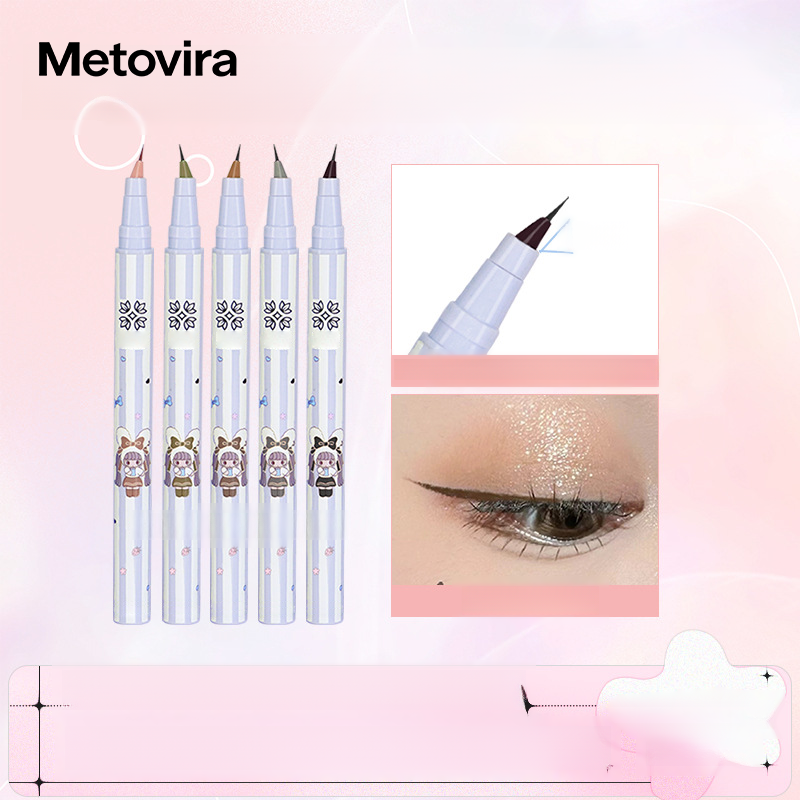 อายไลเนอร์ดอกไม้ร่วงหล่น กันน้ำ กันเหงื่อ ติดทนนาน เซ็ต 4 ชิ้น