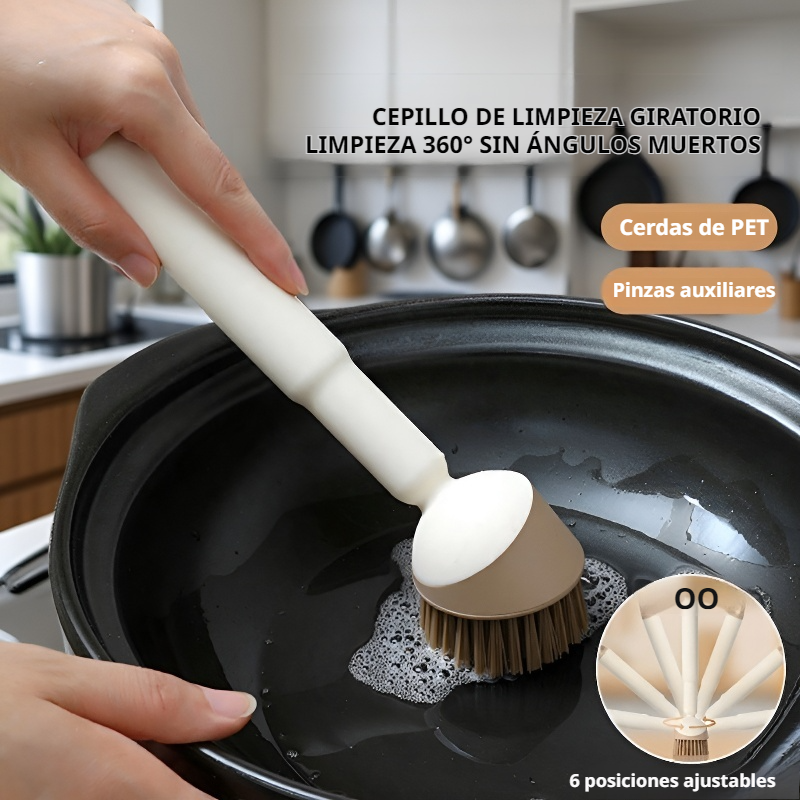 Cepillo de limpieza multifuncional de mango largo