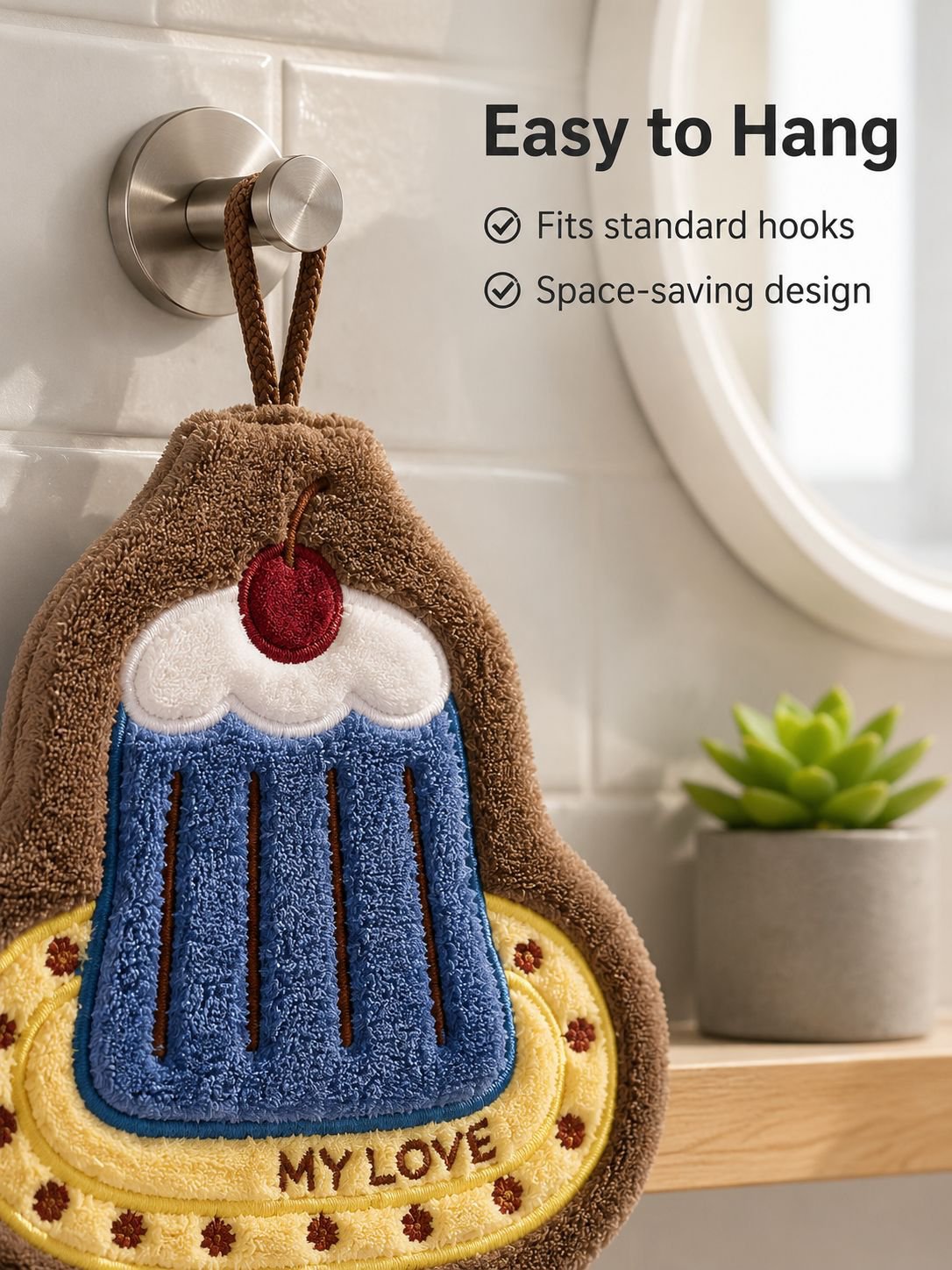 Home Hanging Absorbent Hand Towel