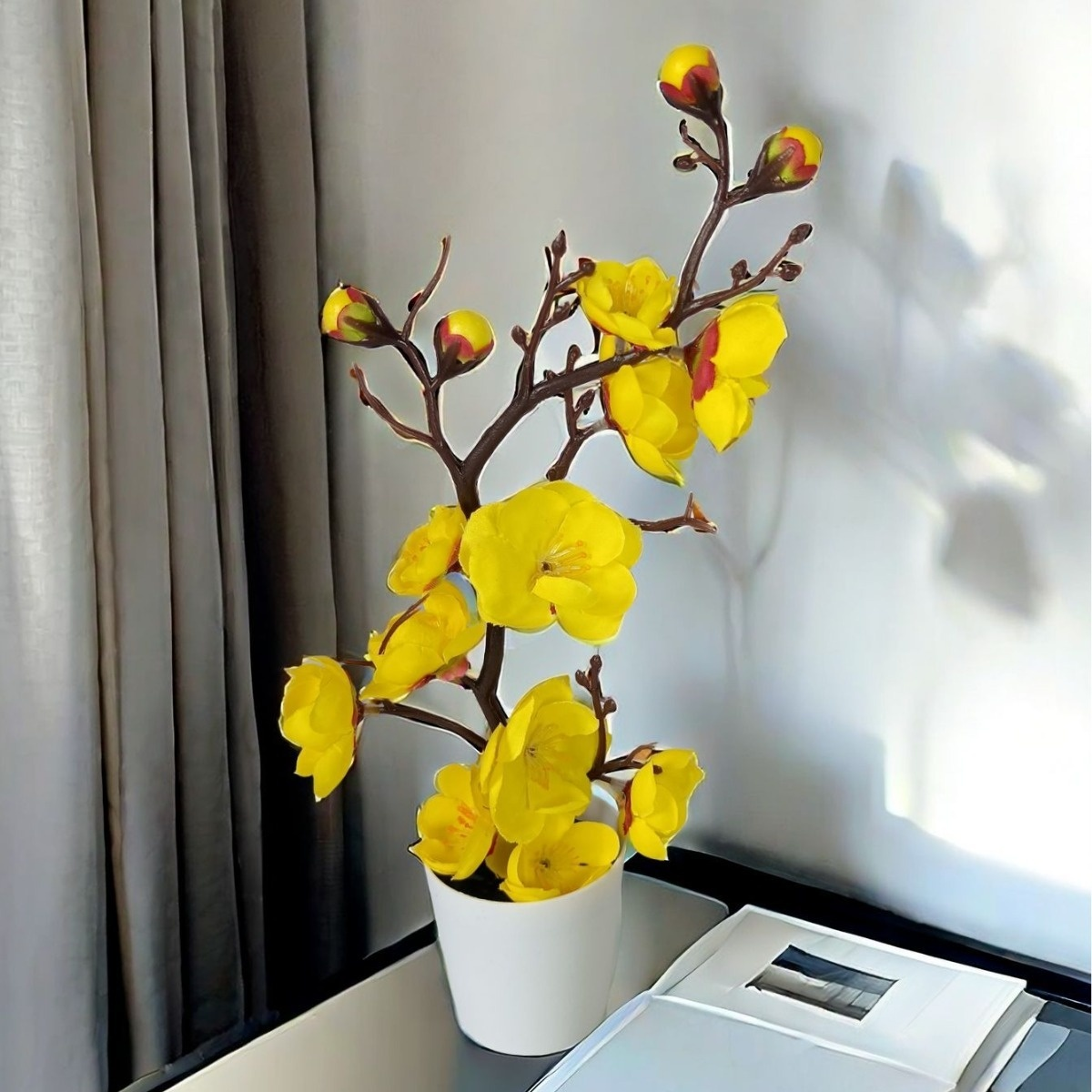 Plum Blossom Bonsai, Fake Flowers, Dried Flowers, Flower Arrangement