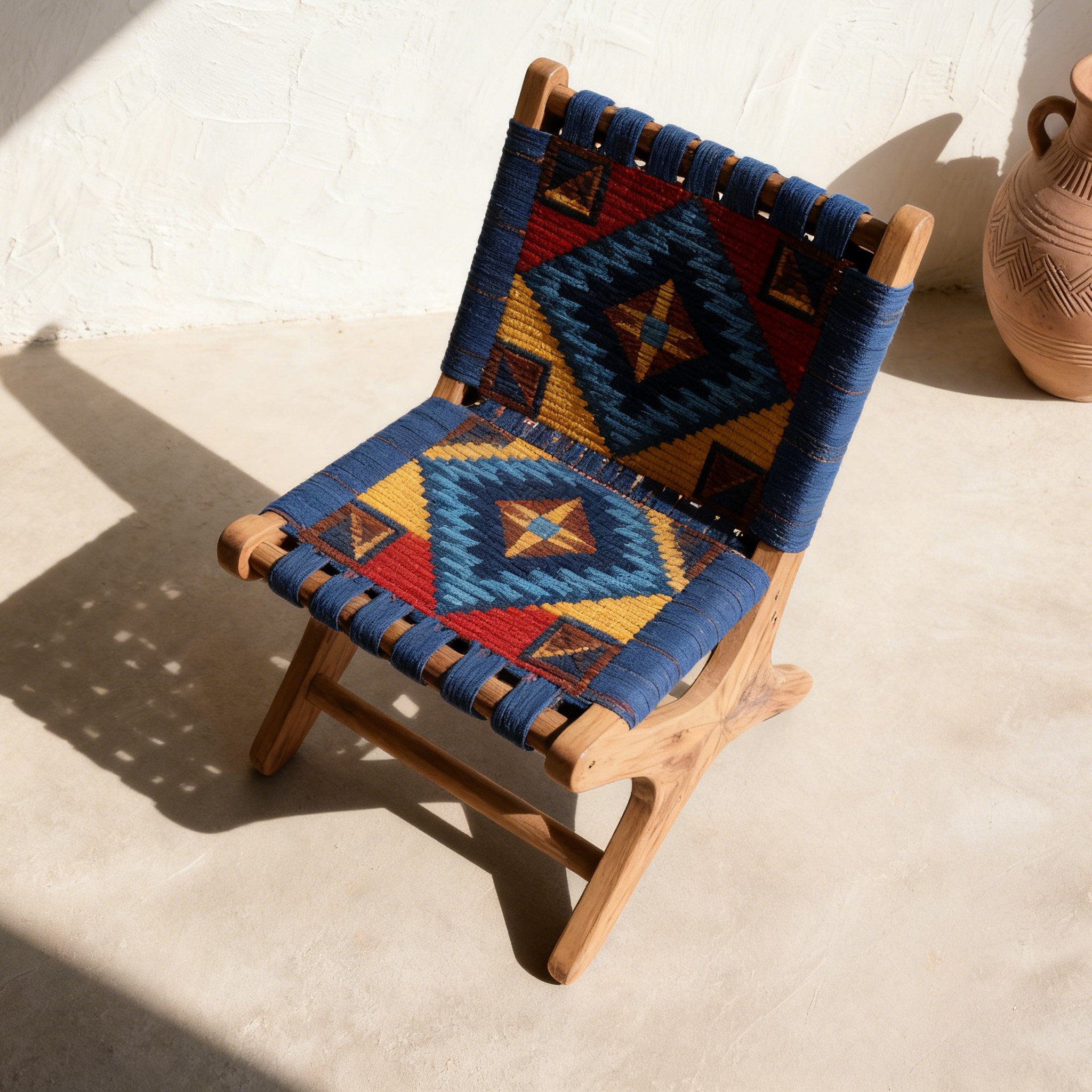 원목 핸드메이드 위빙 체어