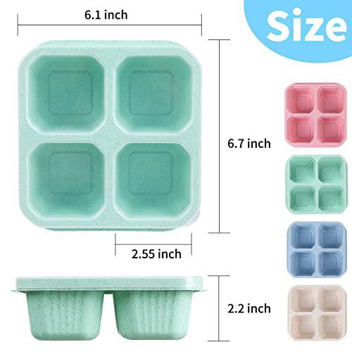 Four-Compartment Lidded Snack Storage Tray