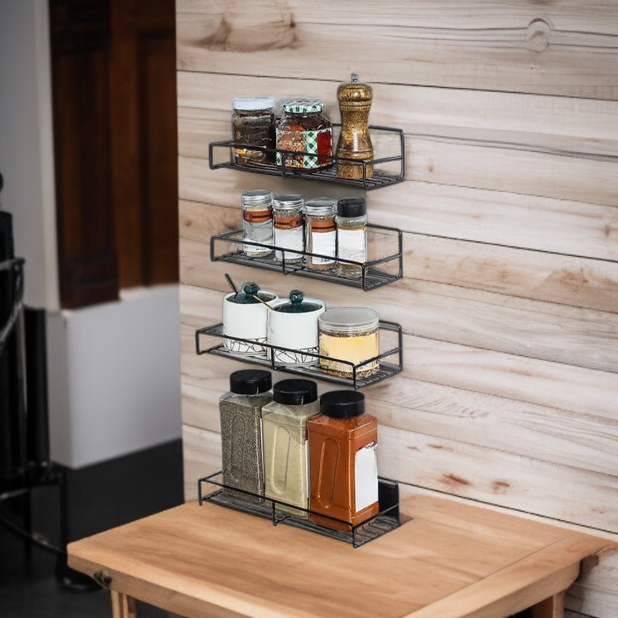 Damage-free magnetic shelf for kitchen