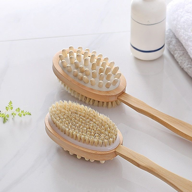 Double-Sided Boar Bristle Bath Brush 