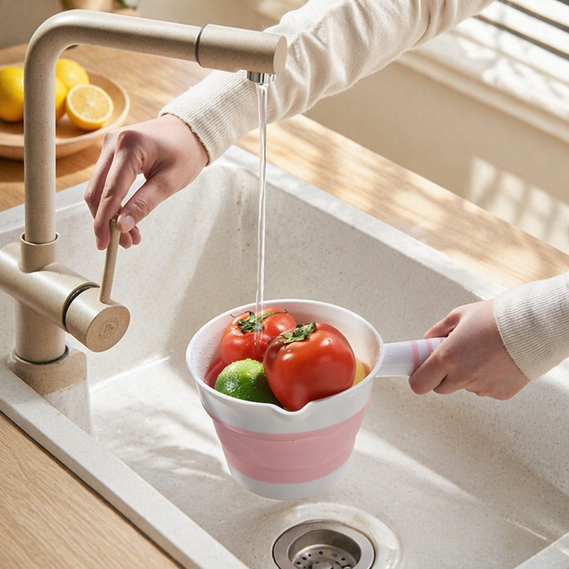 Foldable Multi-Functional Hanging Silicone Ladle