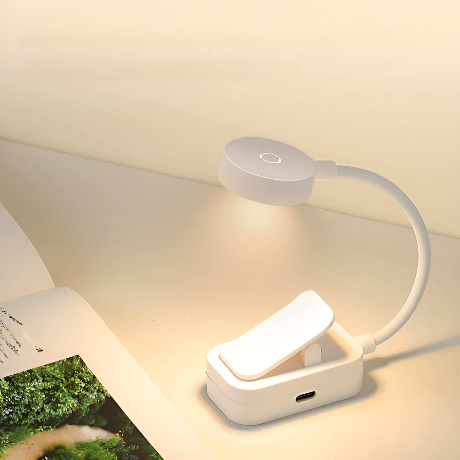 充電夾子閱讀燈 護眼夜間讀書燈