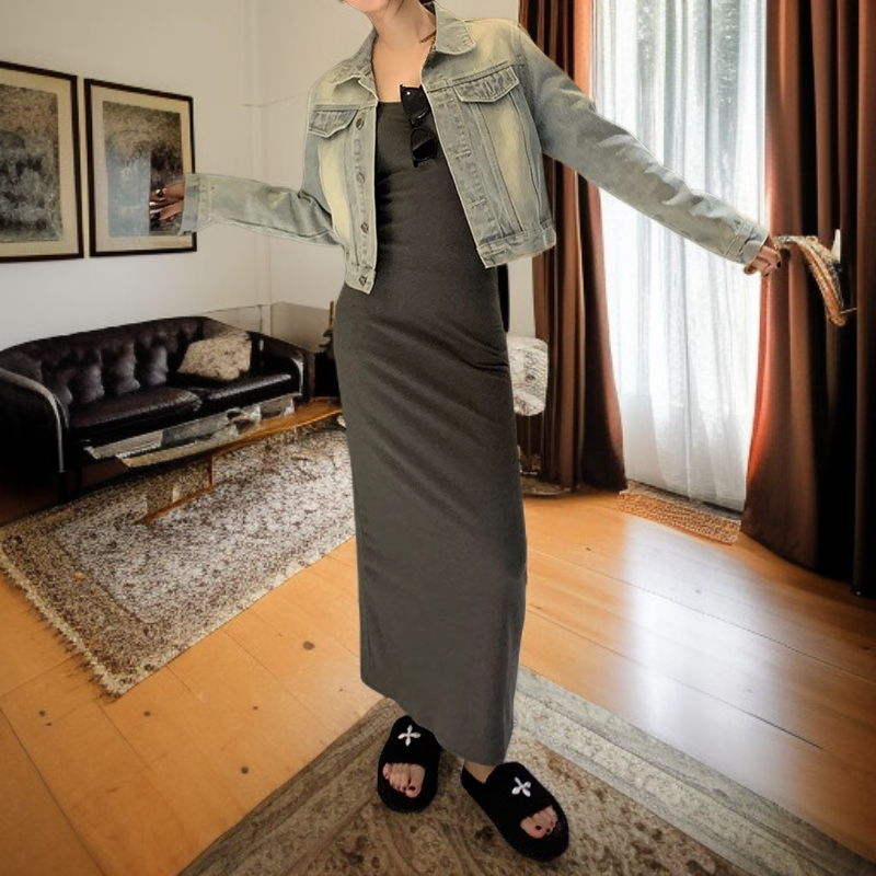 プチデニムショートジャケット レディースカジュアル万能初秋新作