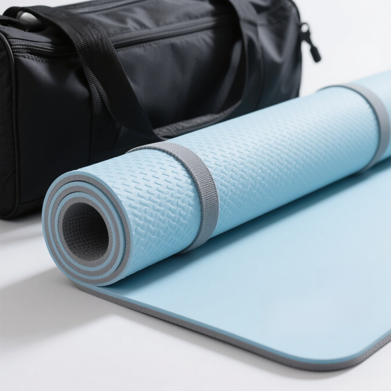 Wear-resistant yoga mat with textured surface