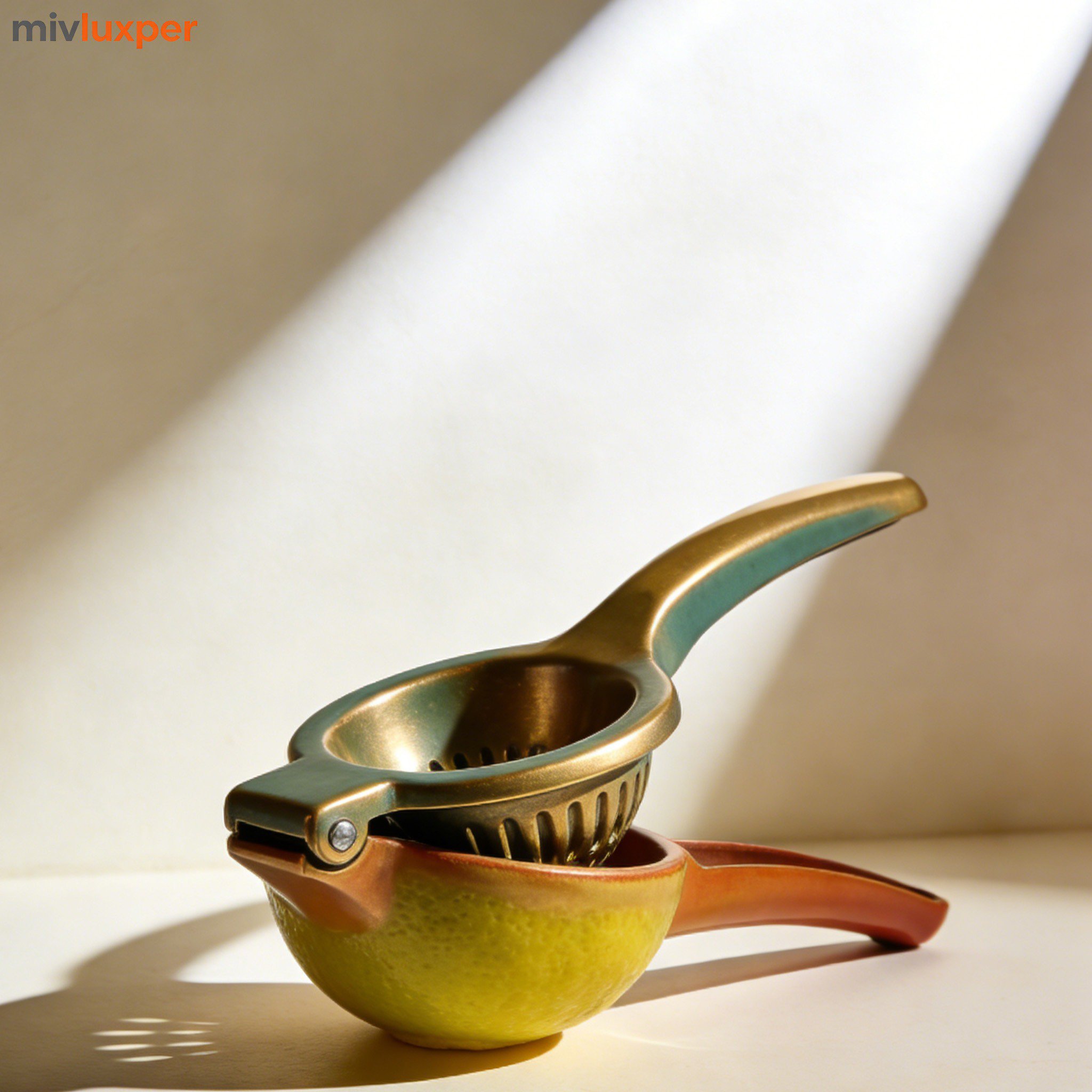 Exprimidor de limón manual de 3 piezas en acero inoxidable