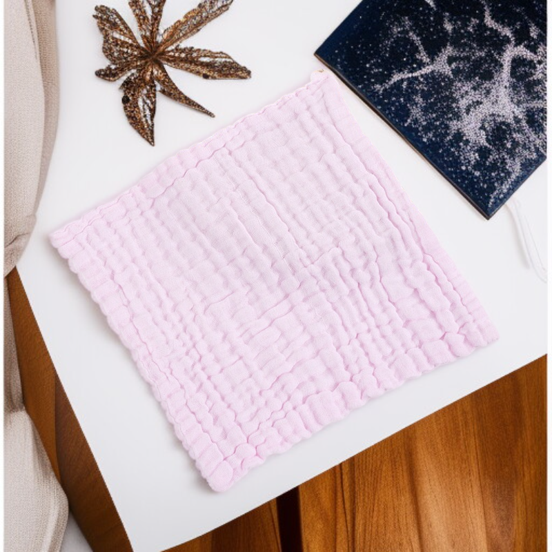 단색 아기용 거즈 사각 타월