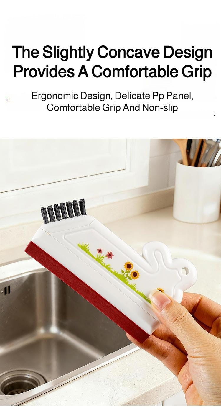 Durable 2-in-1 bathroom squeegee tool in use