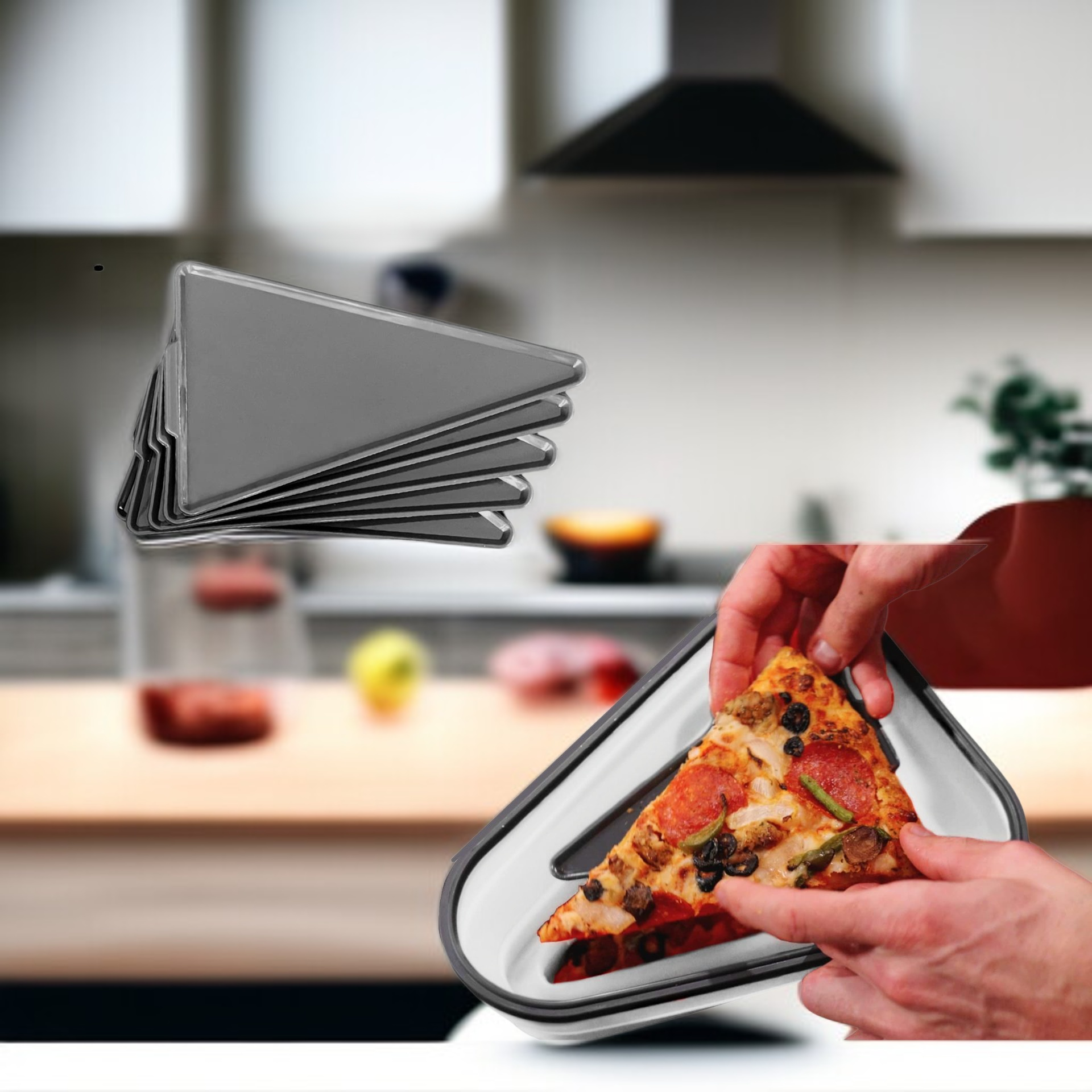 Stapelbare und faltbare Pizzabox für die Küche