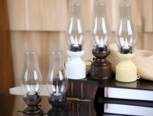 따뜻한 빛을 내는 레트로 램프