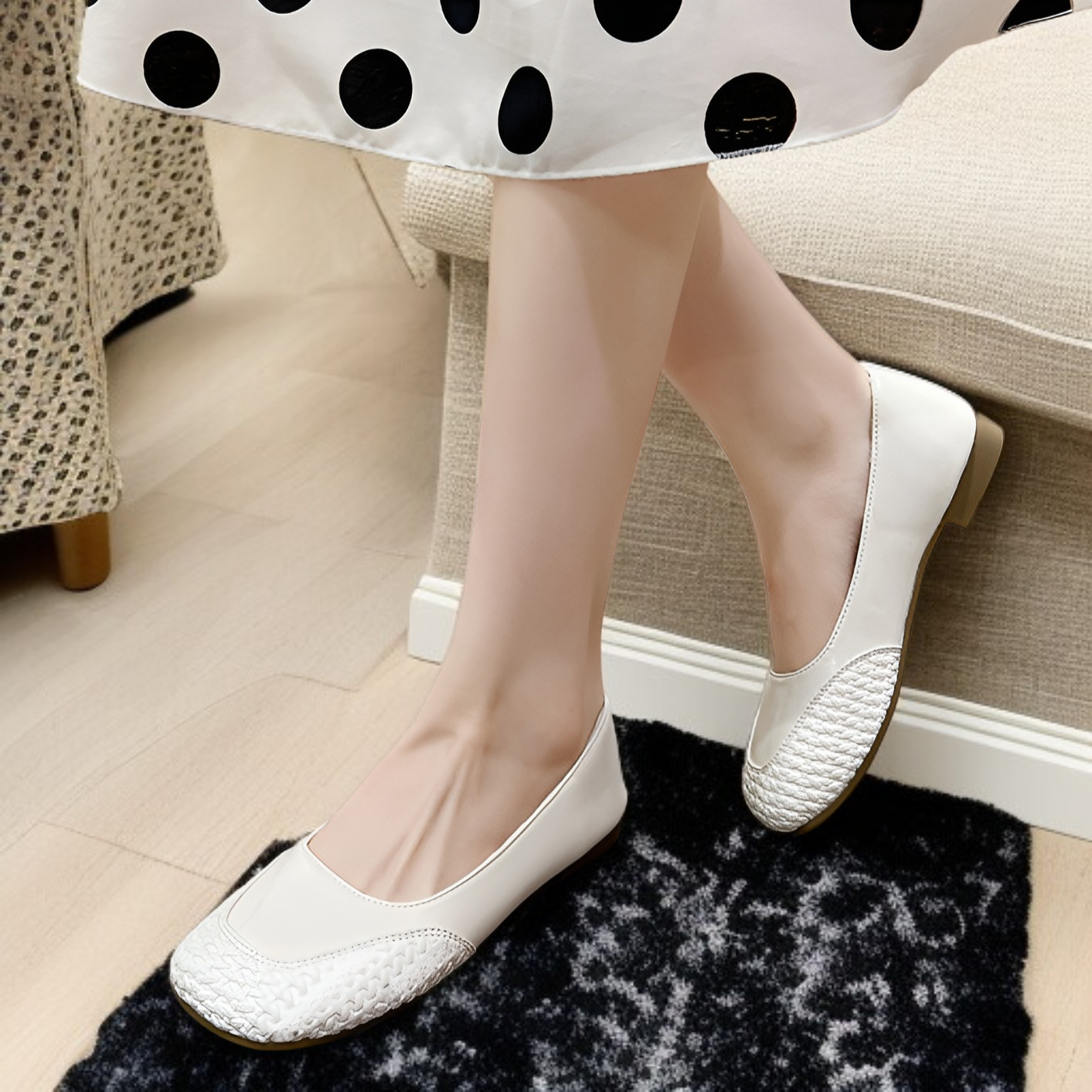 コーディネート例付きメリージェーンシューズ