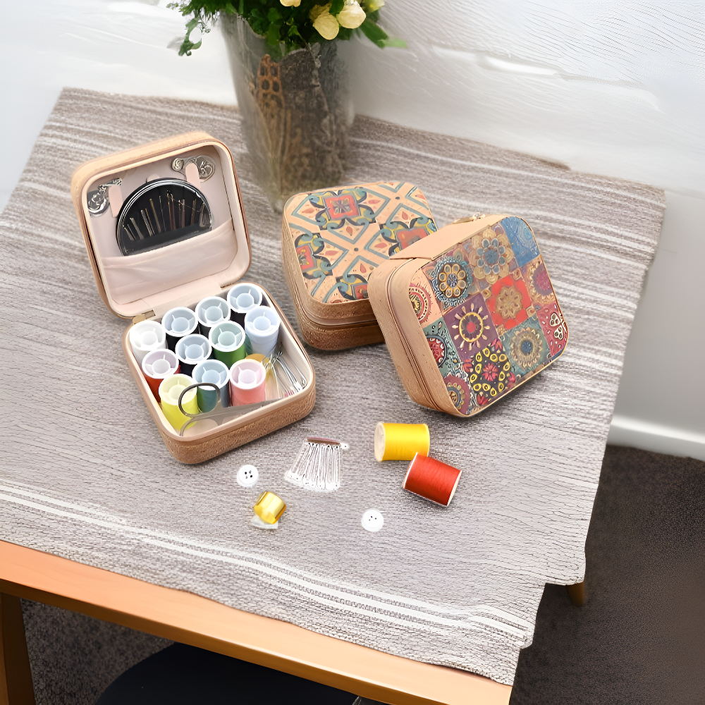 便攜式復古縫紉工具箱 家庭縫紉用品收納套裝