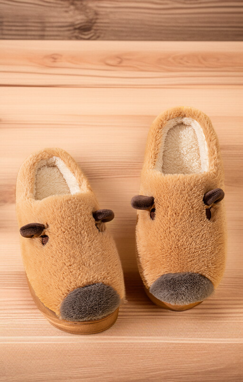 家居用毛毛棉拖鞋保暖舒適穿著