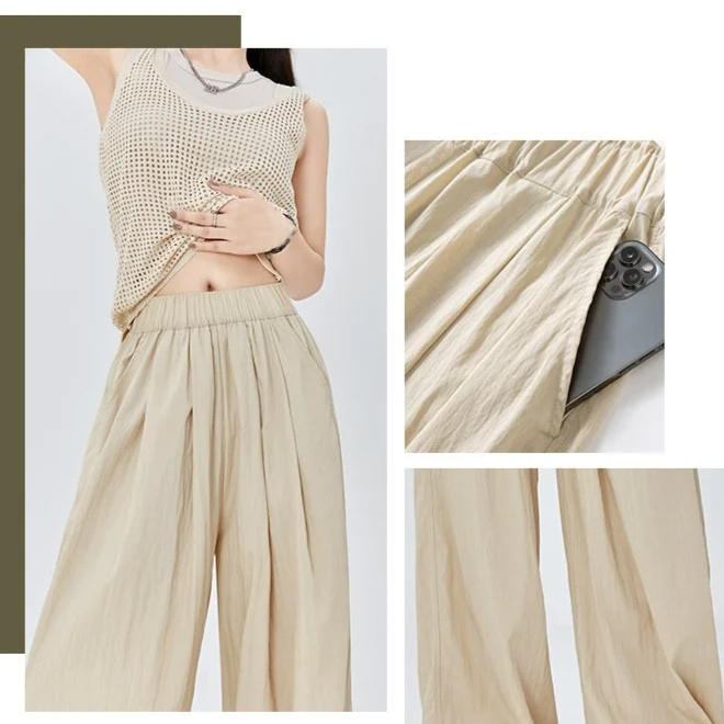 ハイライズワイドレッグパンツ全体画像