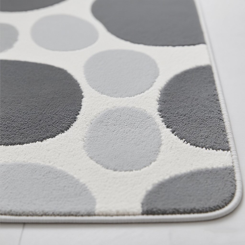 พรมเช็ดเท้าสำหรับห้องน้ำสีเทา (แพ็คคู่)