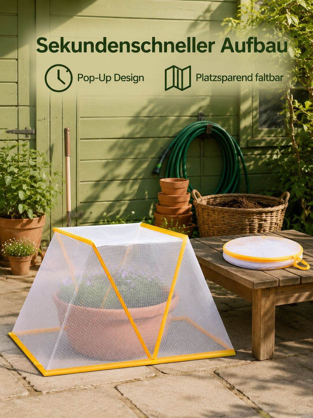 Transparente Gartenpflanzen-Schutzhaube, faltbares Frostschutz-Zelt