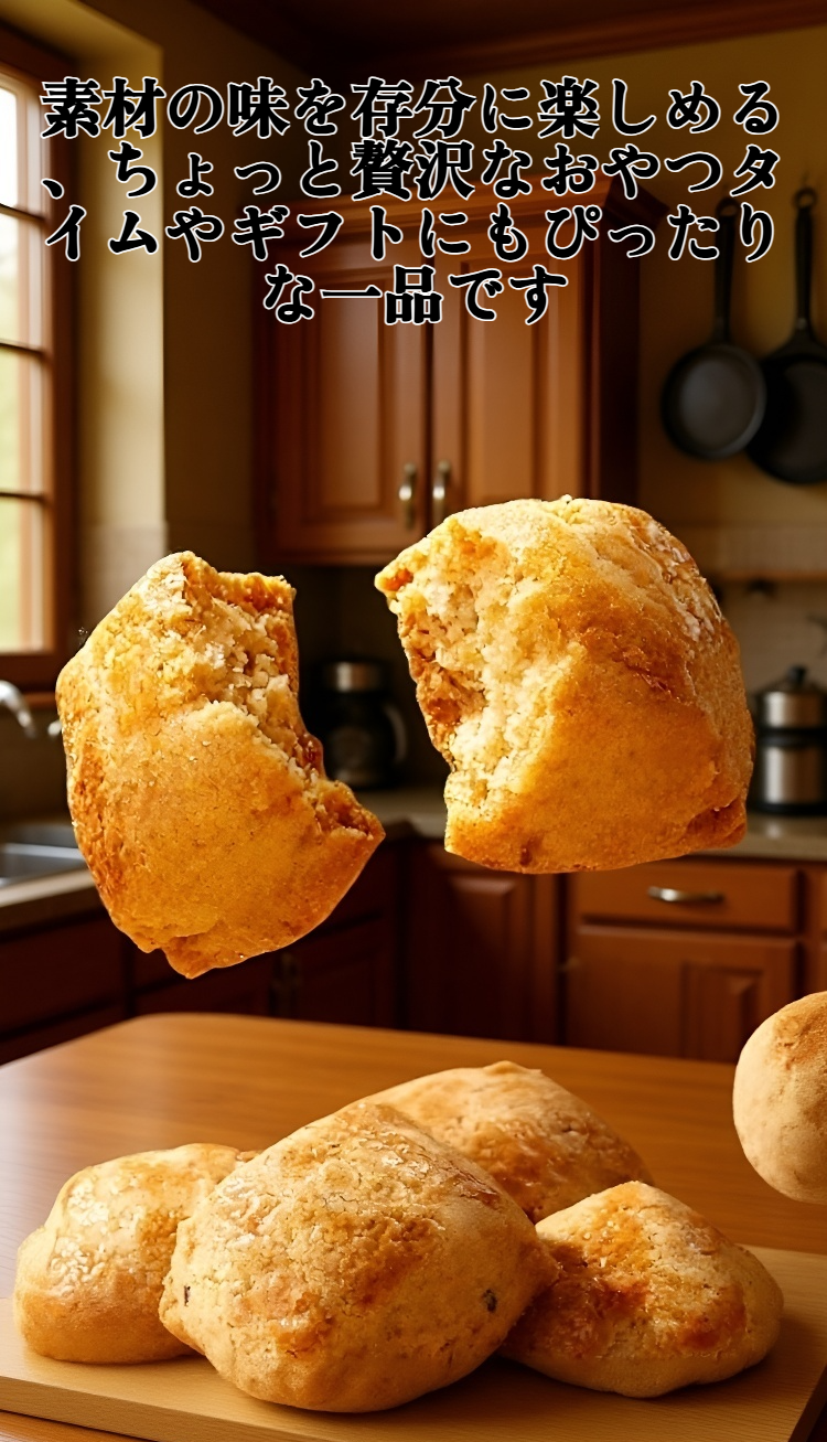 ピーカンナッツ入りショートブレッドのアップ写真