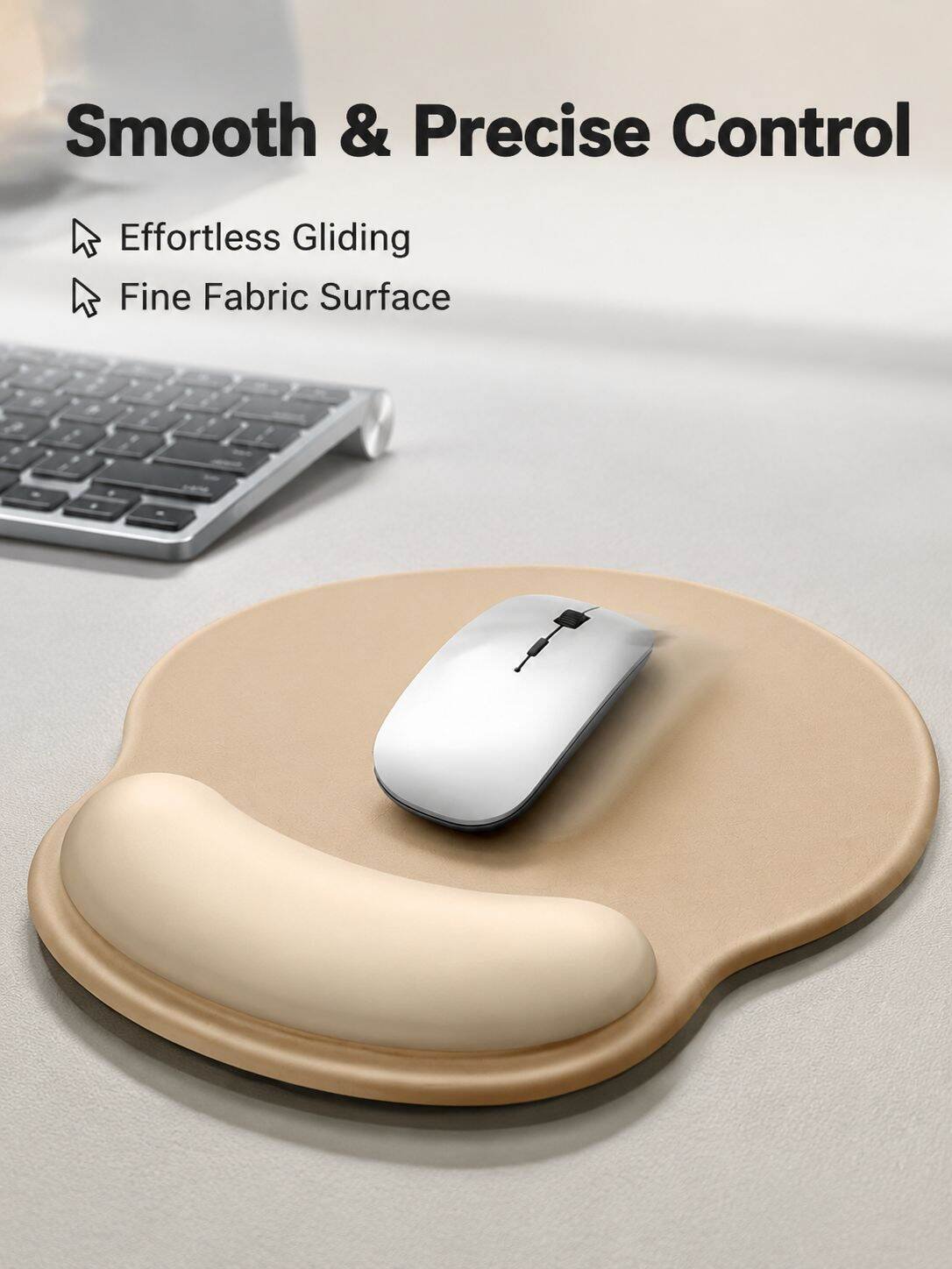 Rubber Non-Slip Mouse Pad with Wrist Rest, Essential for Women’s Office