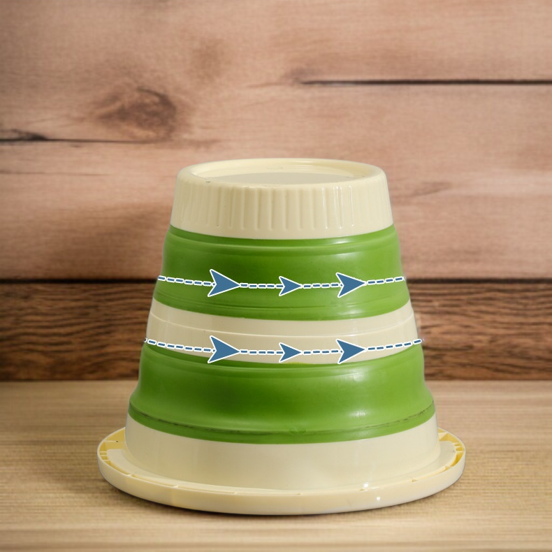 Robuster Kunststoff-Eimer, leicht und kompakt