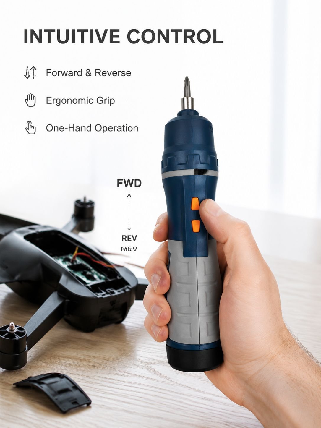Multifunctional Mini Electric Screwdriver Tool Set with Portable Straight Handle