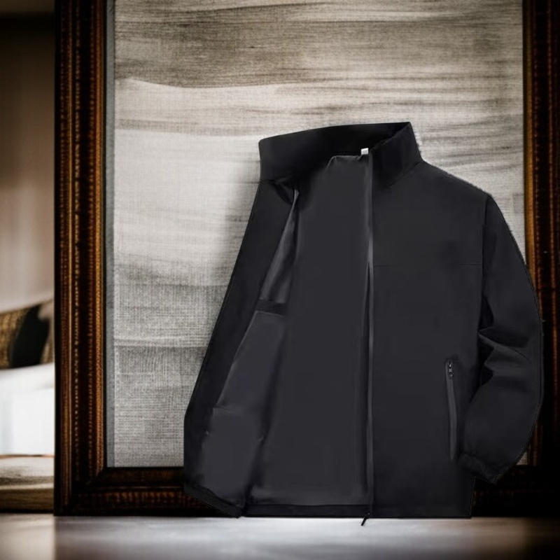 メンズ薄手ウィンドブレーカー 春秋用 ルーズフィット 防水・防汚 チャイナジャケット