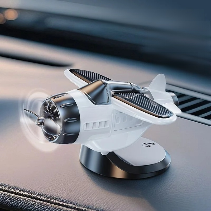 車載用ソーラー回転飛行機オーナメント