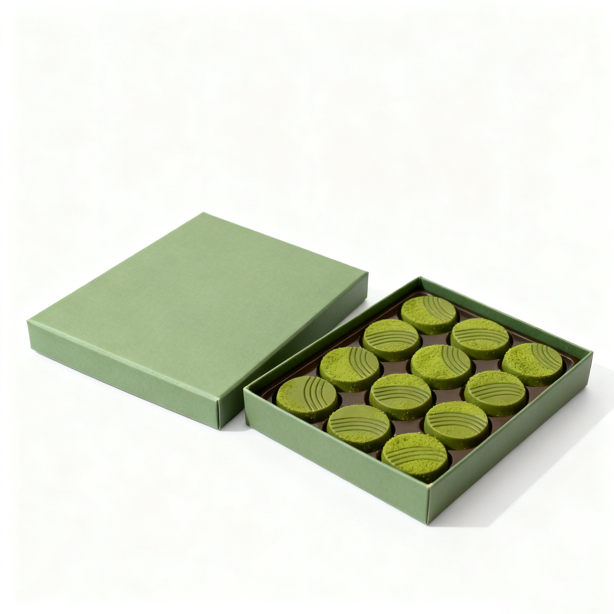 濃厚抹茶チョコの高級感あふれるパッケージ